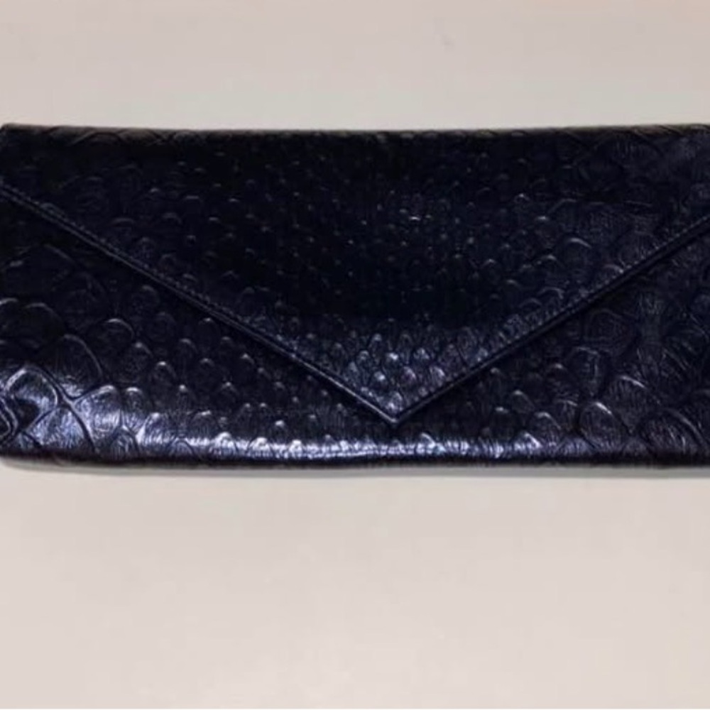 Black Envelope Clutch Bag - Women's Evening Handbag